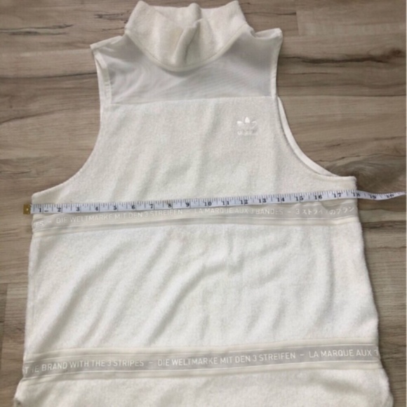 Adidas Women's Cowl Neck Cream Sweater Tank - Picture 7 of 10